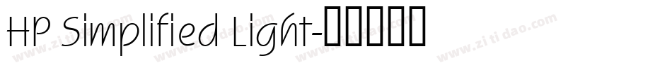 HP Simplified Light字体转换